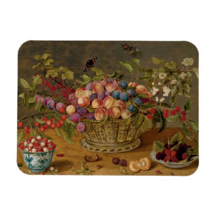 Isaak Soreau Painting of Fruits Magnet