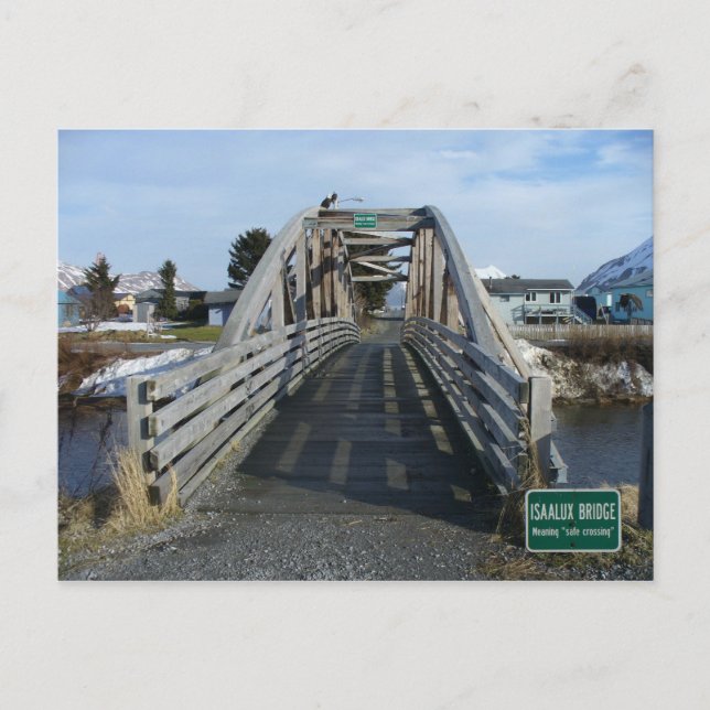 Isaalux Bridge i staden Unalaska, AK Vykort (Framsida)