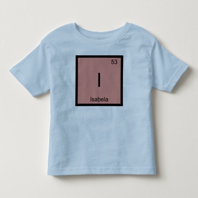 Isabela  Namn Kemiskt Element Periodiska Systemet T-shirt (Framsida)