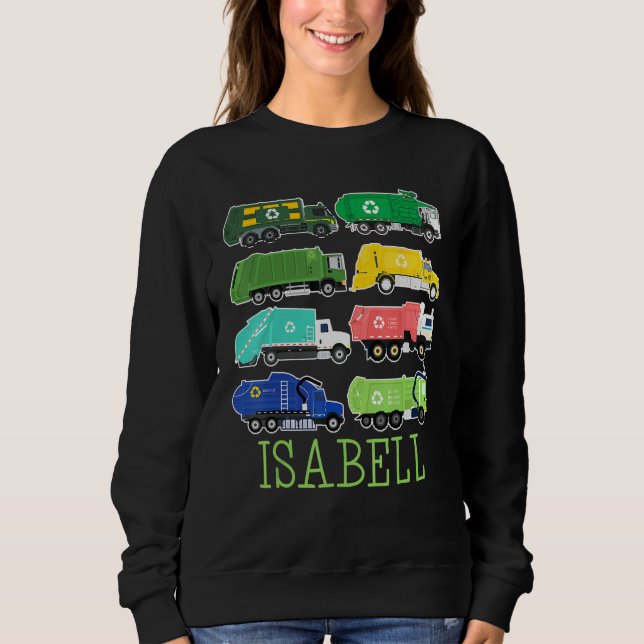 Isabell Trash Truck For Kids Collector Ecologist G T Shirt (Framsida)