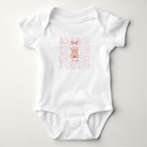 Isabella | Anpassad Rosa Teddybjörn Nurseriesmycke