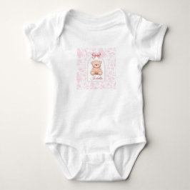 Isabella | Anpassad Rosa Teddybjörn Nurseriesmycke T Shirt