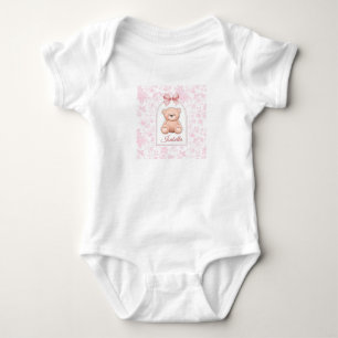 Isabella Anpassad Rosa Teddybjörn Nurseriesmycke T Shirt