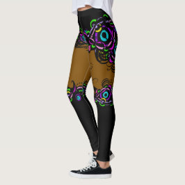 Isabella Brown Illusion Leggings