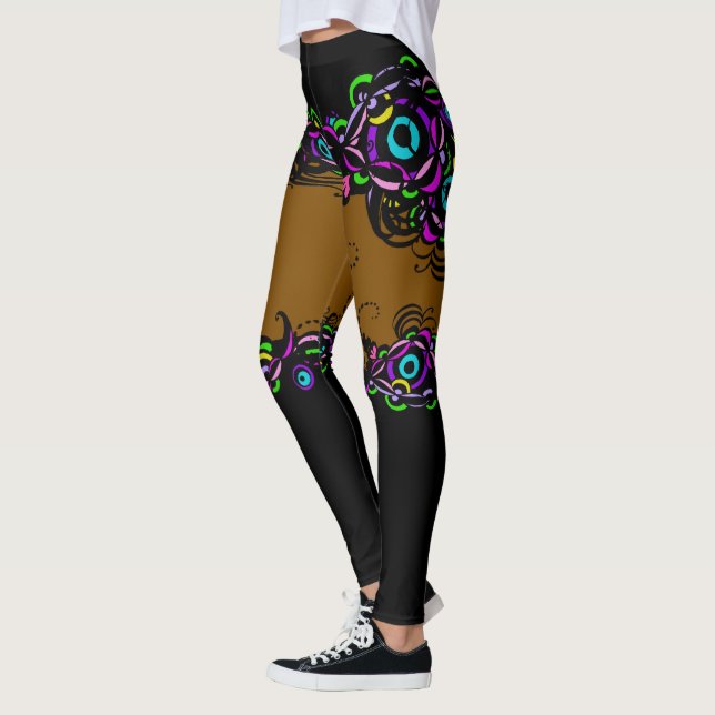 Isabella Brown Illusion Leggings (Vänster)
