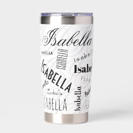 Isabella Custom Name Black White 