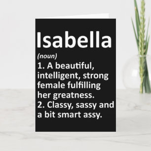 Isabella Definition Personligt Namn Roligt Jul Kort
