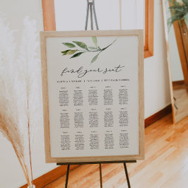ISABELLA Elegant Boho Greenery Bordsplacering Poster