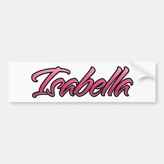 Isabella faderade rosa Aufkleber Sticker Bildekal (Framsidan)