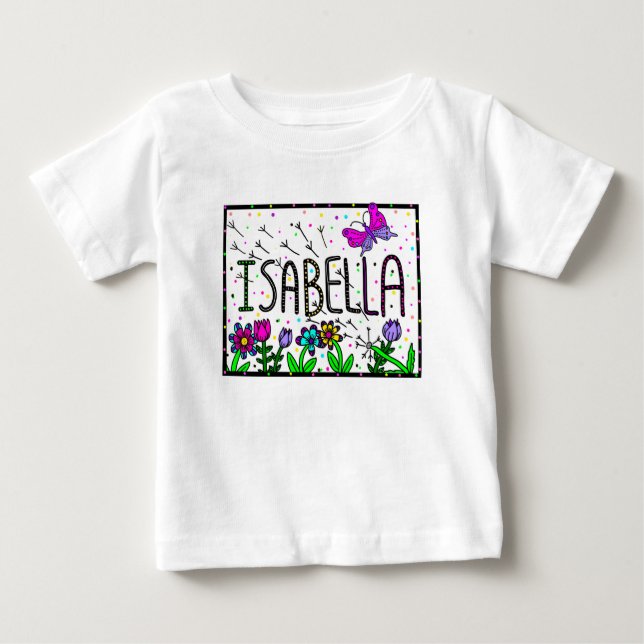 Isabella Flicknamn, Whimsical Art T Shirt (Framsida)