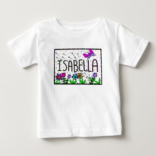 Isabella Flicknamn, Whimsical Konst T Shirt (Framsida)