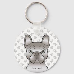 Isabella Fransk Bulldog/Frenchie Cute Hund & Tass Nyckelring