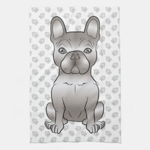 Isabella French Bulldog / Frenchie Söt Hund & Tass Kökshandduk