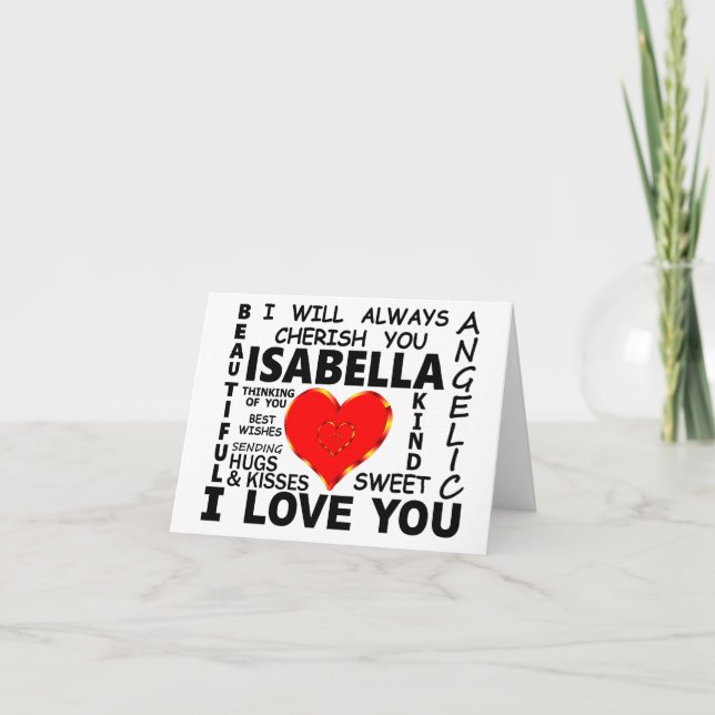 Isabella I Kärlek You Kort (Framsida)