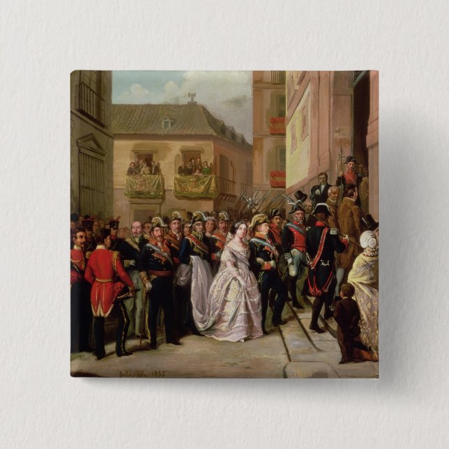 Isabella II av Spanien och henne make Knapp (Framsida)