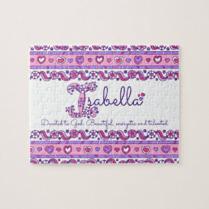 Isabella namn betyder rosa lila pysslinguss pussel