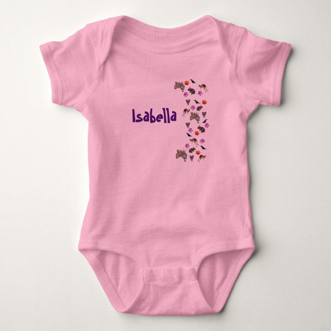 Isabella, Namn Med Australiensisk Vilda Djur,  T Shirt (Framsida)