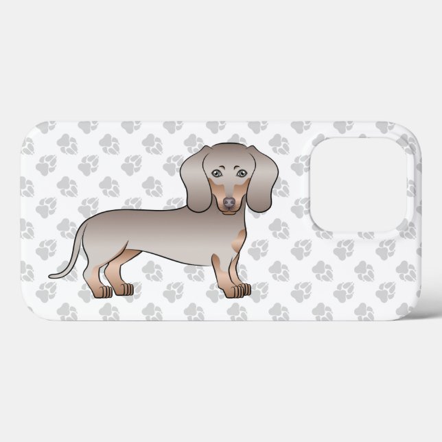 Isabella och Tan Kort Hair Dachshund Hund och Tass (Baksida (horisontell))