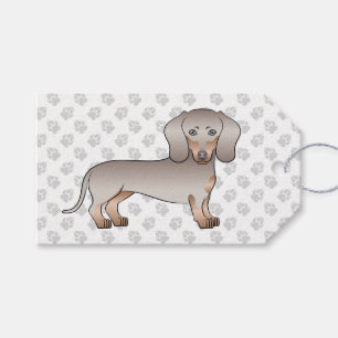 Isabella Och Tan Korthårig Dachshund Hund Och Tass Presentetikett