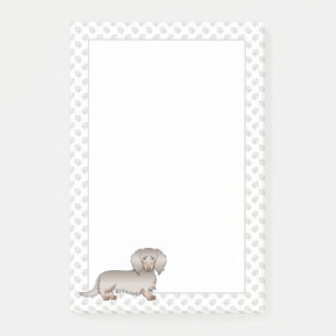 Isabella Och Tan Långhårig Dachshund Hund & Tassar Post-it Block