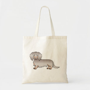 Isabella Och Tan Långhårig Dachshund Tecknad Hund Tygkasse