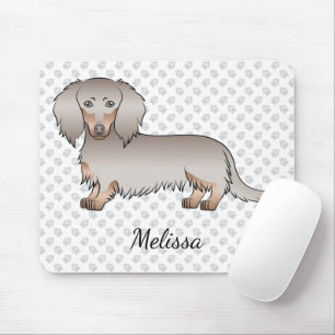 Isabella och Tan Long Hair Dachshund Hund & Namn Musmatta