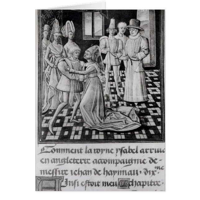 Isabella of Frankrike, Queen of England Hälsningskort (Framsidan)