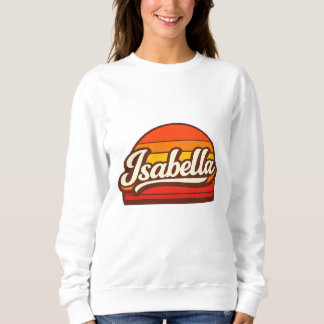 Isabella Retro Solnedgång Personlig Namn Design T Shirt