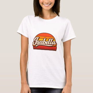 Isabella Retro Solnedgång Personlig Namndesign T Shirt