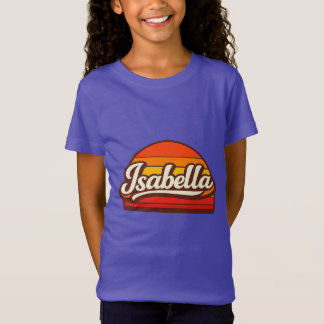 Isabella Retro Solnedgång Personlig Namndesign T Shirt