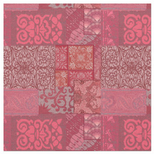 Isabella röda Burgundy Tyg