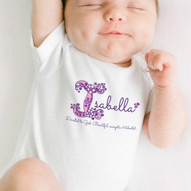 Isabella tjejer namn och mening I monogramskjorta T Shirt (Skapare uppladdad)