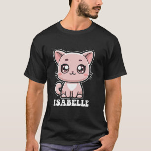 Isabelle Cute Kitten Design for Girls Namn Isa T Shirt