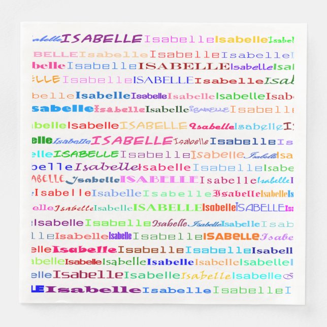 Isabelle Text Design II Pappersservett (Framsida)