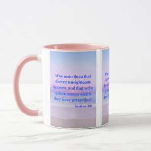 Isaiah 10:1 KJV Bible Verse Pic Two-Tone Mugg
