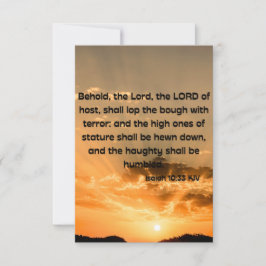 Isaiah 10:33 KJV Bible Verse Pic Flat Hälsning Kort