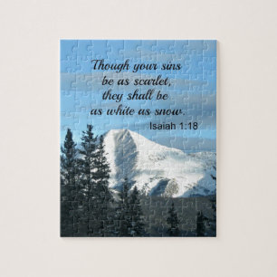 Isaiah 1:18 Även om dina synder är som scarlet... Pussel