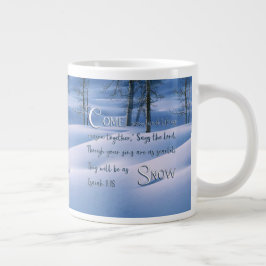 Isaiah 1:18, inspirationell jumbo mugg