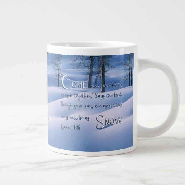 Isaiah 1:18, inspirationell jumbo mugg (Höger)
