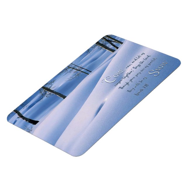 Isaiah 1:18, inspirationell magnet (Vänstra Sidan)