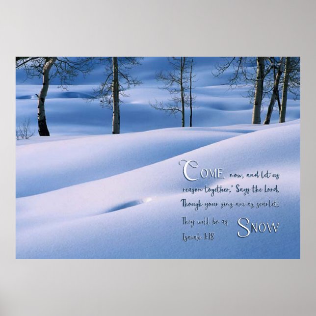 Isaiah 1:18, inspirationell poster (Framsidan)