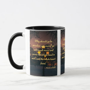 Isaiah 1:5 KJV Bible Scripture Pic Two Tone Mugg