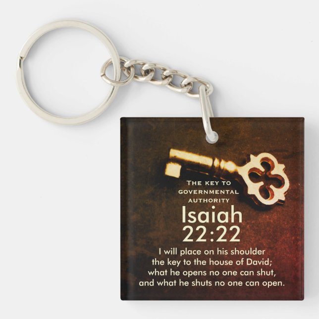 Isaiah 22:22 Nyckel till huset David Bible Verse (Framsidan)