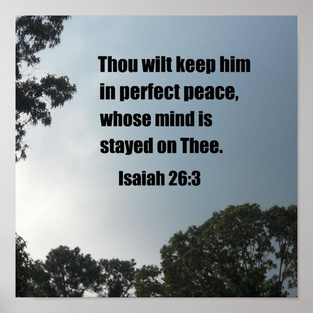 Isaiah 26:3 poster (Framsidan)