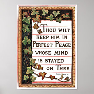 Isaiah 26:3 Viktoriansk skriptPoster Poster