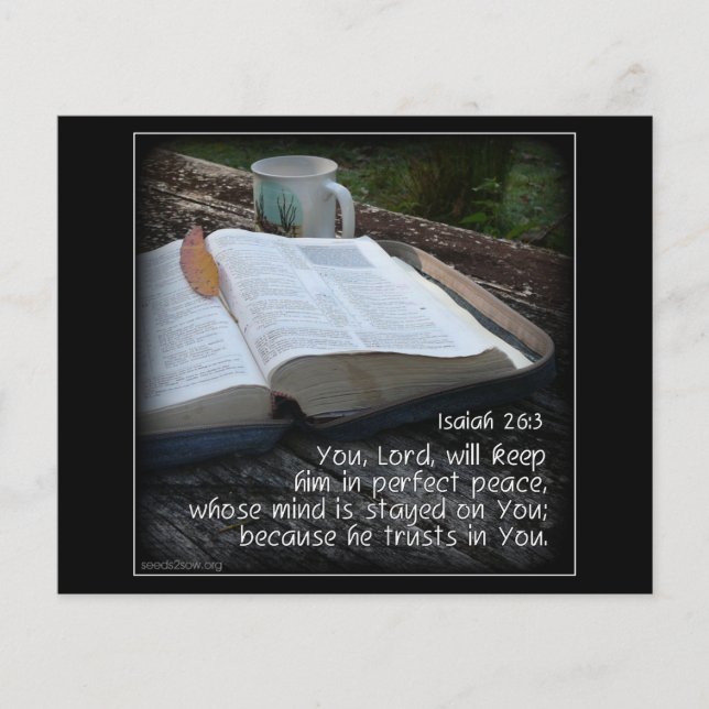 Isaiah 26v3 - Perfekt Peace - Bible Flygblad (Framsidan)