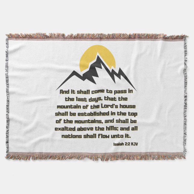 Isaiah 2:2 Bible Scripture Quote KJV Filt (Framsidan)