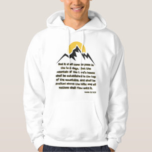 Isaiah 2:2 Bible Scripture Quote KJV Manar Hoodie