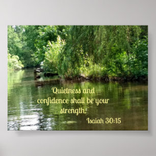 Isaiah 30:15 Tystnad och förtroende ska vara Poster