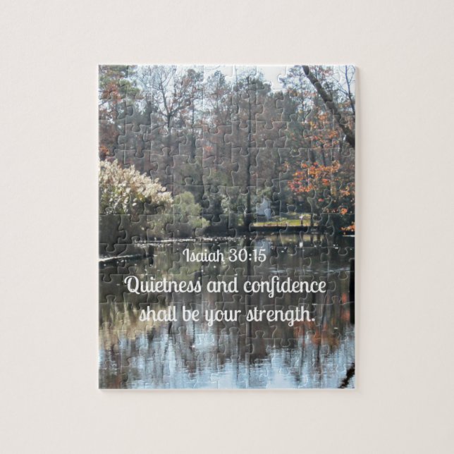 Isaiah 30:15 Tystnad och förtroende ska vara Pussel (Vertikal)